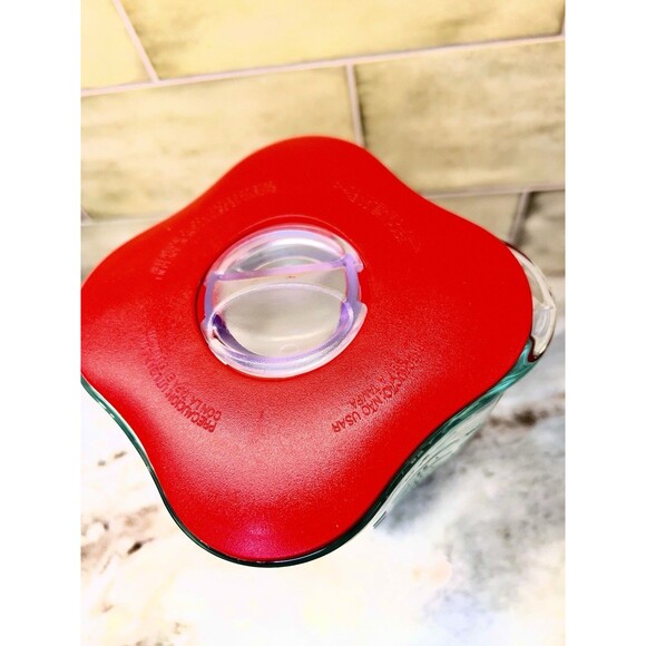 Oster 15132 6 Cup Glass Replacement Blender Jar Blade W/ Red Lid - Picture 2 of 13